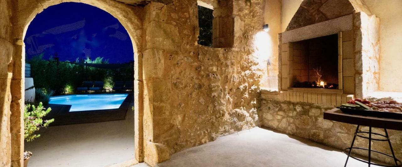 Almyrida Sands luxury stone villa Xirostérnion Exterior foto
