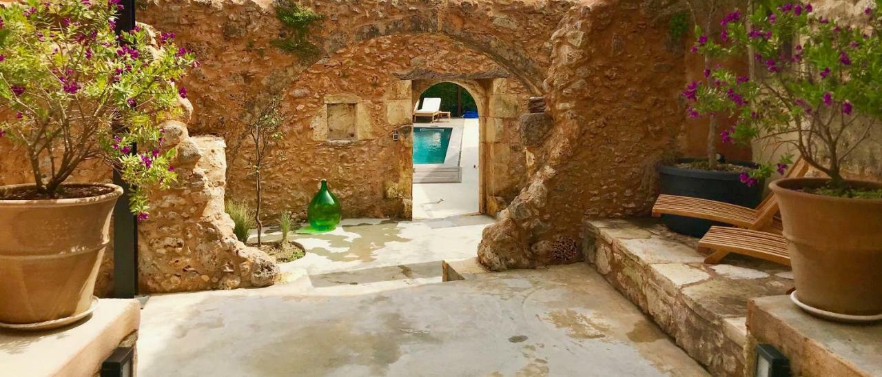 Almyrida Sands luxury stone villa Xirostérnion Exterior foto