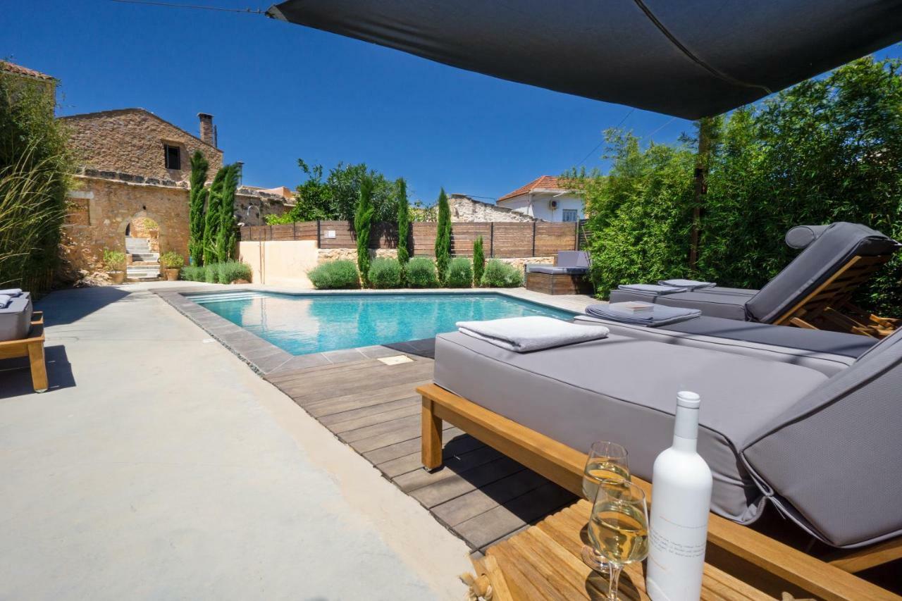 Almyrida Sands luxury stone villa Xirostérnion Exterior foto